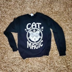 Cat Magic Black Sweater